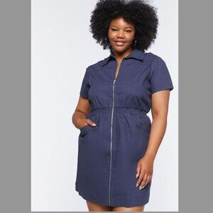 Blue Twill Womens Forever 21 Dress with Pockets, Size: OX, EUC